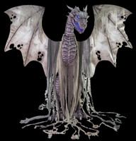 Life Size Animated 7' Magic Flying Dungeon Winter Dragon Halloween Prop