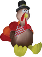 72' tall Lighted Turkey air blown airblown Inflatable Thanksgiving Pilgrim Yard Decor Decoration