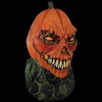 Possessed Pumpkin Man Evil Jack-O-Lantern Fanged Monster Halloween Costume Mask