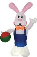 7ft Airblown Inflatable Easter Inflate Bunny Rabbit w Egg Yard Decor Decoration