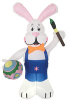 7ft Airblown Inflatable Easter Inflate Bunny Rabbit Brush w Egg Yard Decor Decoration
