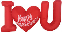 4ft Airblown Red I Love You Heart Inflatable LED Valentines Day Inflate Yard Decor Decoration