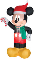 42" Mickey Mouse Santa Candy Cane airblown Inflatable Christmas Yard Decor