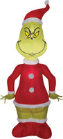 48" tall Lighted air blown airblown Grinch as Santa small Inflatable Christmas Dr Seuss Yard Decor Outdoor Decoration