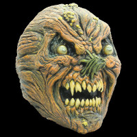 Sam Heinous Evil Pumpkin Man Ghoul Fanged Halloween Costume Mask