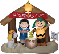 69" airblown Peanuts Nativity Charlie Brown Inflatable Christmas Yard Decor