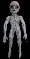 39' tall Life Size area 51 Alien UFO Grey Roswell Display Halloween Prop