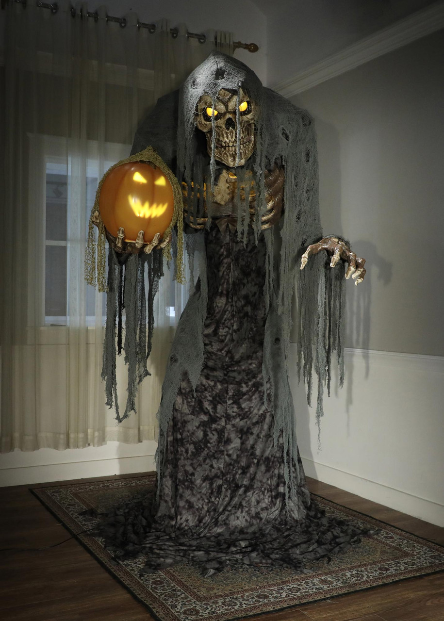 7' Life Size Animated Jack Stalker Reaper Pumpkin w/ Halloween Prop Decor -  The Holiday Store