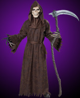 Men's Large Adult Ancient Grim Reaper Skull Halloween Costume