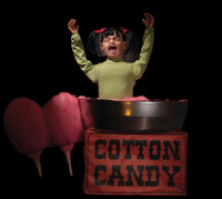 Animated Life Size 36" Cotton Candy Candice Halloween Amusement Carnival Prop Decoration