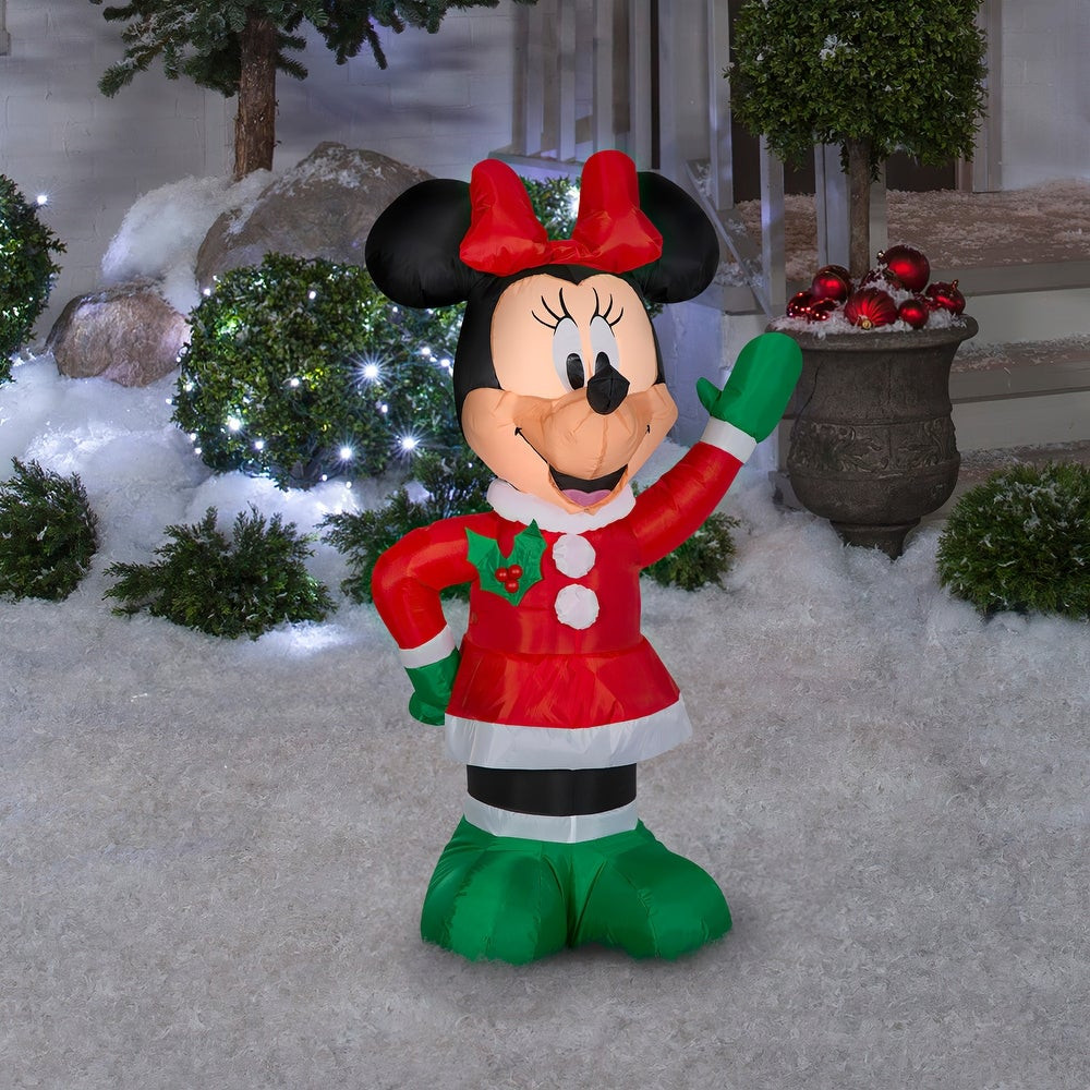 42" Lighted Minnie Mouse in Winter Outfit Disney airblown Inflatable  Christmas Yard Decor Decoration - The Holiday Store