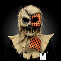 Creepy Ritual Burlap Scarecrow 3 Flannel Halloween Costume Adult Mask