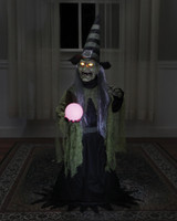 Animated 36" Fortune Teller Wicked Witch Hag Halloween Prop