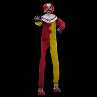 7' Larger Life Size Animated Pesky Circus Clown Halloween Animatronic Prop