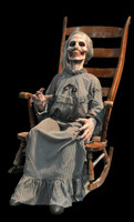 Life Size Static Mother Granny Corpse Zombie Ghost Rocking Halloween Prop Decor