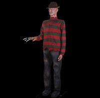 6' Animated Life Size Freddy Krueger Halloween Nightmare on Elm Street Prop