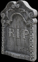 Large 30" Rest In Peace Graveyard Cemetery Halloween Tombstone Headstone Decor Prop