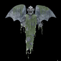 40" Hanging Gargoyle Moving Light-Up Eyes Pumpkin Halloween Prop Decoration