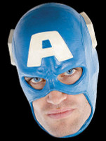 Captain America Comic Book American HeroDeluxe Adult Halloween Costume Mask