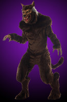 Deluxe Adult Full Moon Werewolf Halloween Party Mask & Costume