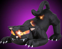 Animated Air blown Inflatable Back Cat Moving Head Halloween Yard Prop Decor