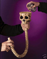 Skull Spine Beer Funnel Halloween Party Prop Decoration