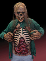 Realistic Gore Chest Zombie Guts Flesh Eater Latex Halloween Costume Accessory