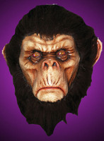Realistic Chimp Chimpanzee Bad Brown Primate Ape Monkey Halloween Costume Mask