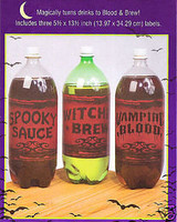 Liter Bottle Label Stickers Halloween Prop Decoration