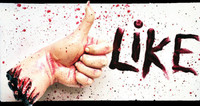 Life Size Bloody Severed Hand Thumbs Up Facebook Like Halloween Prop Decoration