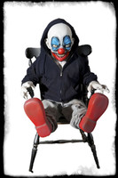 Giggles Bizarre Scary Rocking Laughing Clown Puppet Animated Halloween Haunted Prop