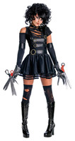 Gothic Adult Woman Deluxed Miss Edward Sissorhands Sexy Dress Halloween Costume