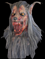 Extreme Brown Wolf Rotting Zombie Werewolf Life Like Halloween Costume Mask