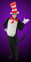 Deluxe Whimsical Dr Seuss Cat in The Hat Halloween Complete Costume Suit Adult XL