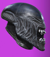 Child Alien Movie Creature Gaping Mouth 3/4 Halloween Costume Mask
