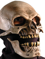 Bone Skull Moving Mouth Death Reaper Skeleton Halloween Costume Mask