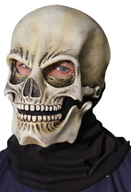 Classic Skull Moving Mouth Death Reaper Skeleton Halloween Costume Mask -  The Holiday Store