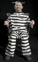 Animated Life Size Electric Chair Electricution Buzz Prisoner Halloween Prop