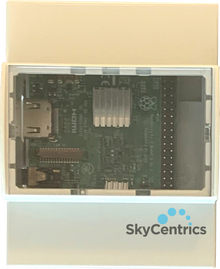 DIN Rail mountable Super SkyBox - CTA-2045 EcoPort, OpenADR 2.0b, IBB Compliant (Top-Down View)
