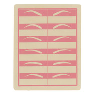 Pink eyebrow practice pad