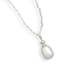 Cultured Freshwater Pearl Drop Necklace 18"