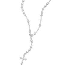 Rosary Necklace 16" Sterling Silver