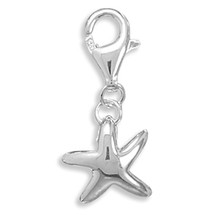 Starfish Charm Sterling Silver With Lobster Clasp