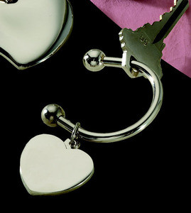 heart tag key ring