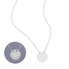 Sterling Silver Disk Necklace 