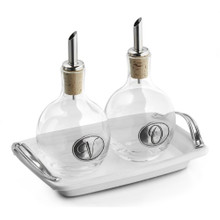 Oil and Vinegar with Tray made in Italy