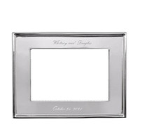 Silver Picture Frame Raised Edge Holds 4"x 6" Photo 