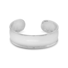 Sterling Silver Cuff With Polished Edge
