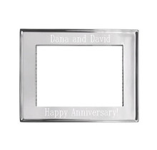 Silver Picture Frame Raised Edge Holds 5"x7" Photo 