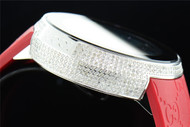 Mens Custom Full Case Digital Red I-Gucci YA114212 Genuine Diamond Watch 2.50 CT